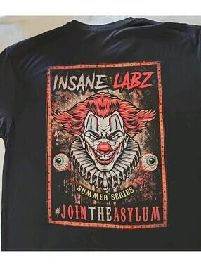 Insane Labz Evil Clown T-shirt XXL Pre-work Out Summer Series Join The Asylum